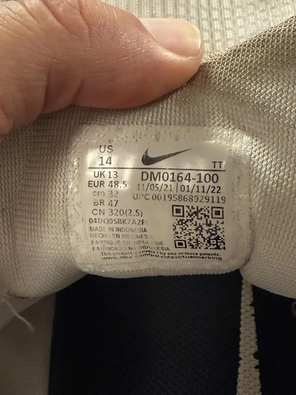 Nike Air Zoom Pegasus 39 Shoes Mens Size 14 White Running Sneakers DM0164-100
